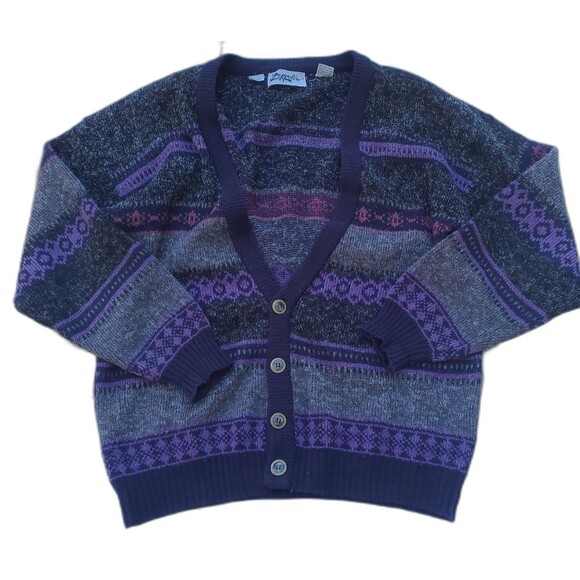 Vtg Zeppelin Button up Cardigan Sweater - Picture 1 of 9